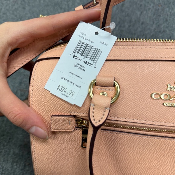 Coach Blush Leather Satchel Crossbody Bag - Picture 3 of 4